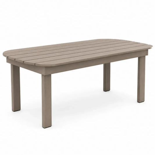 Gartentisch Esstisch 160 x 90 x 75 cm massives Akazienholz rechteckige Lattenplatte Taupe